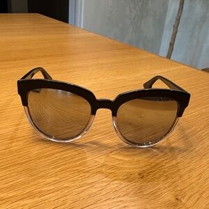 Dior black and clear sunglasses